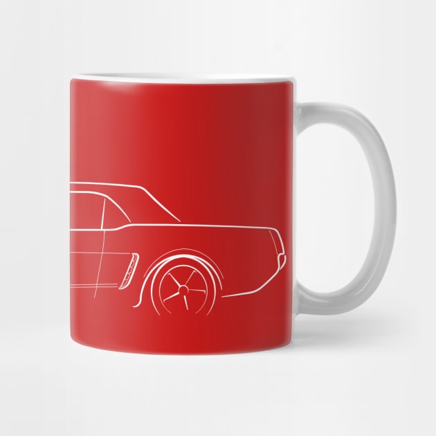 1965 Ford Mustang GT - profile stencil, white by mal_photography